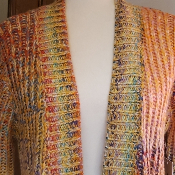 RD Style Multi Colored Open Cardigan Nwt - Picture 2 of 8